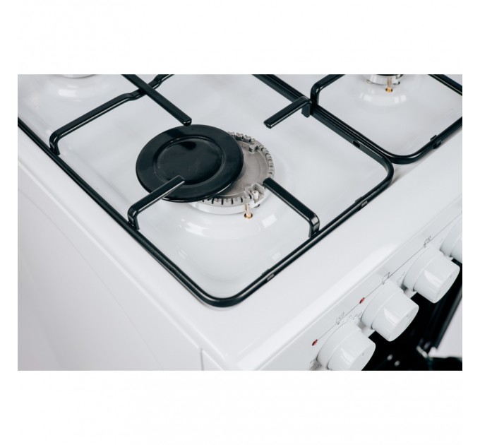 Плита газоелектрична біла Grunhelm FM5612W