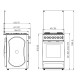 Плита газоэлектрическая Grunhelm GFM5611W