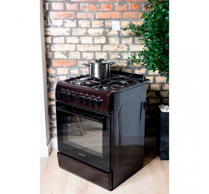 Плита газоелектрична коричнева Grunhelm AG6612BR-0