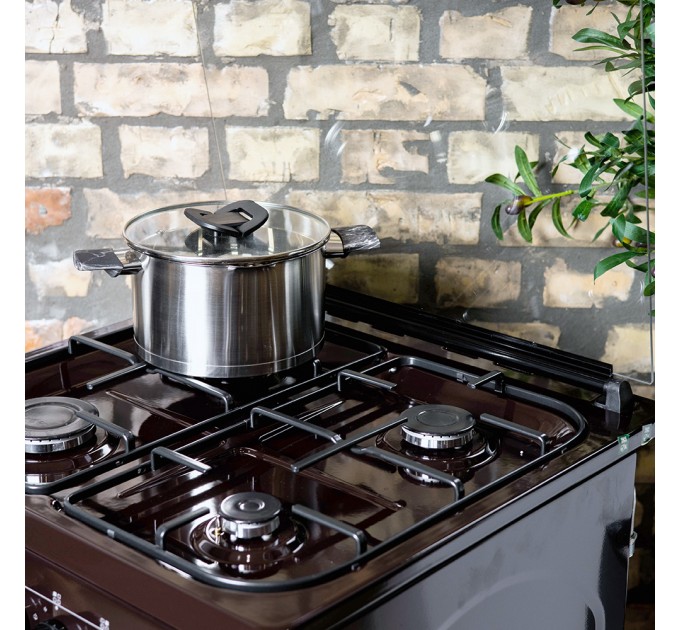 Плита газоелектрична коричнева Grunhelm AG6612BR-0