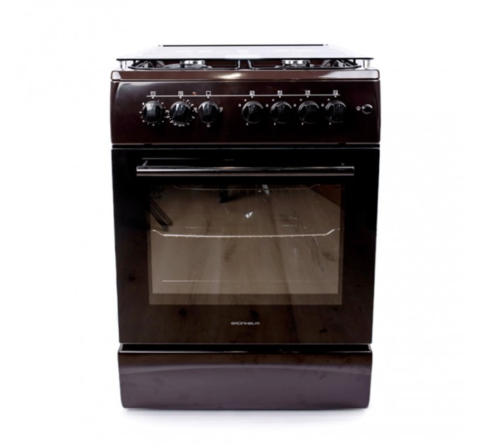 Плита газоелектрична коричнева Grunhelm AG6612BR-0