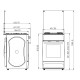 Плита газова біла Grunhelm G4FM5611W