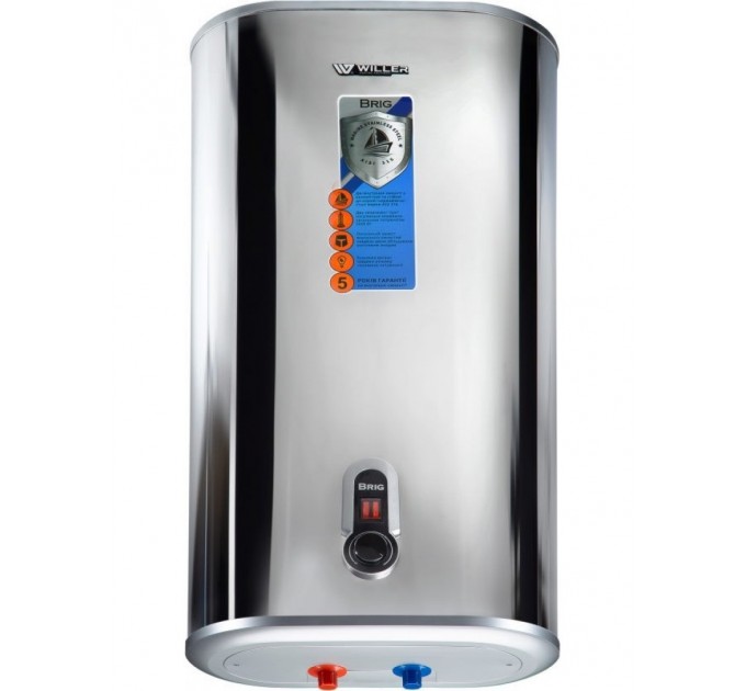 WILLER IV80DR Brig Mirror водонагрівач вертикальний (корпус із нержавіючої сталі)(плоский, сухий)