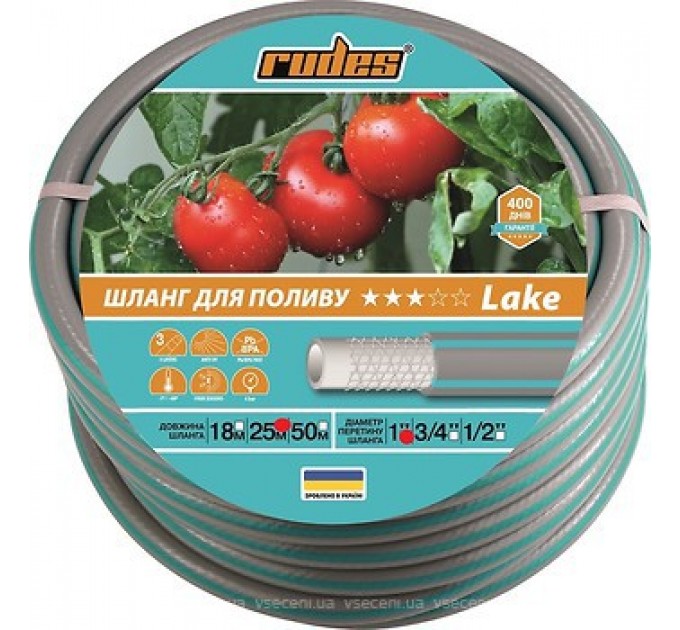 Шланг для поливу Rudes 3 Star Lake 3/4 L 18 армований