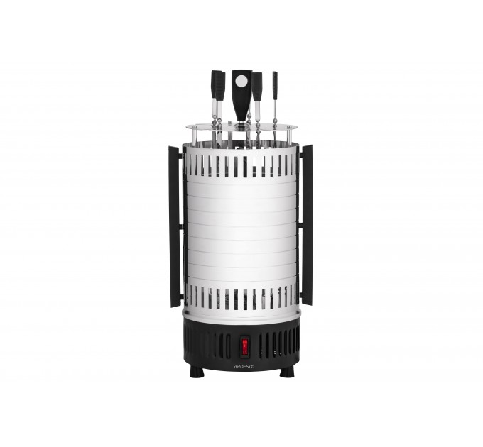 Електрошашличниця ARDESTO 900 Вт, 5 шампурів, обертання 360°, U-подібні нагрівачі, алюмін. кожух, нерж