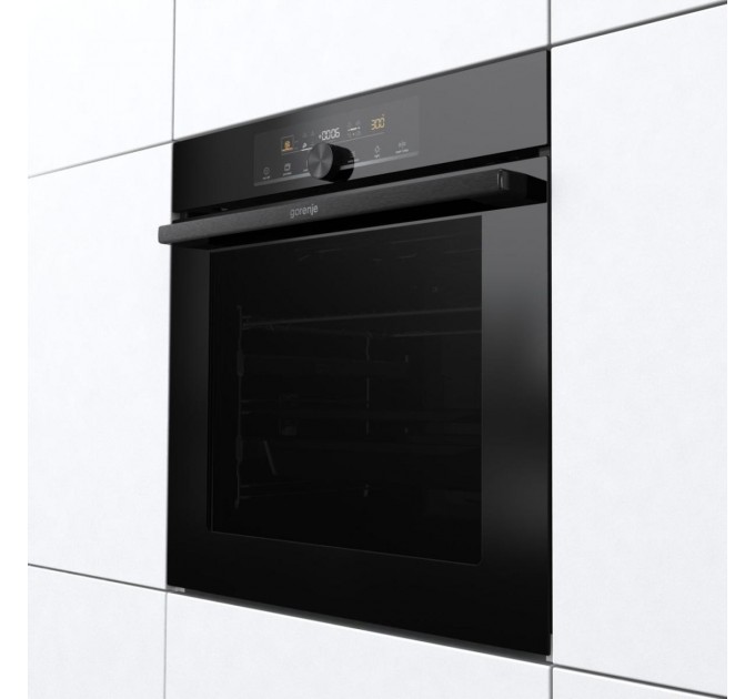 Духовой шкаф Gorenje электрический, 77л, A+, пар, дисплей, IconTouch, черный