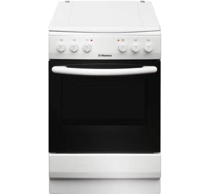 Плита Hansa комбинированная, 62л, 50x60см, конвекция, чугун, белый