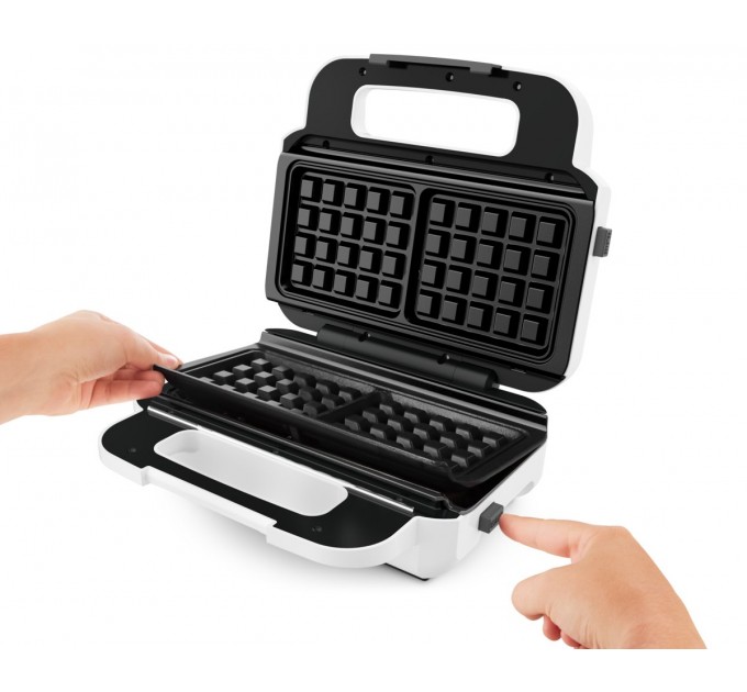 Мультимейкер Tefal Snack XL 850Вт, тефлон, 3 пластины, корпус-пластик, бело-черный