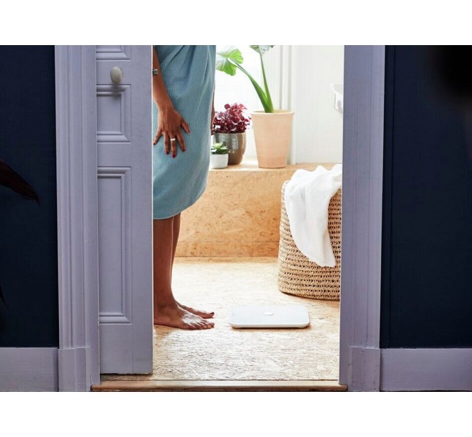 Ваги Tefal підлогові Goodvibes Sport, 180кг, Bluetooth, 4xAAA в комплекті, скло, білий