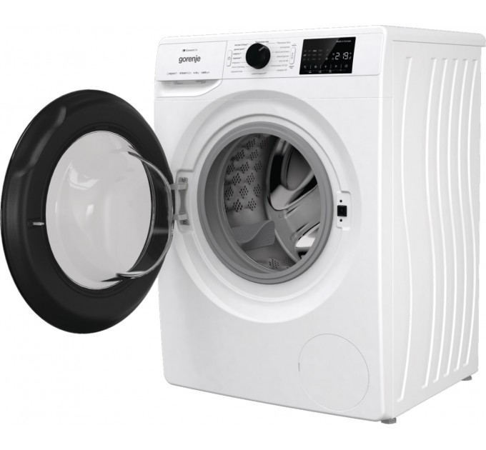 Стиральная машина Gorenje фронтальная, 9кг, 1400, A+++, 46,5см, дисплей, инвертор, пар, Wi-Fi, белый