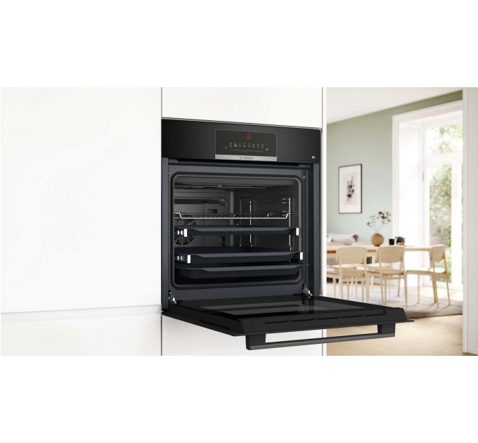 Духовой шкаф Bosch электрический, 66л, A, дисплей, конвекция, черный