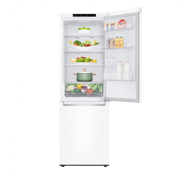 Холодильник LG з нижн. мороз., 186x60х68, холод.відд.-234л, мороз.відд.-107л, 2дв., E, NF, інв., диспл внутр., зона св-ті, білий