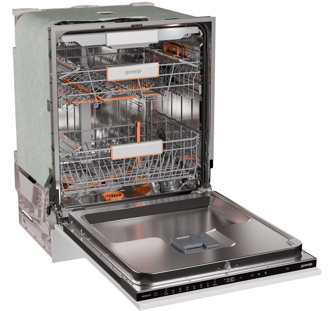 Посудомоечная машина Gorenje встраиваемая, 16компл., A+++, 60см, инвертор, Wi-Fi, AquaStop, сенсорное упр, 3 корзины, белый