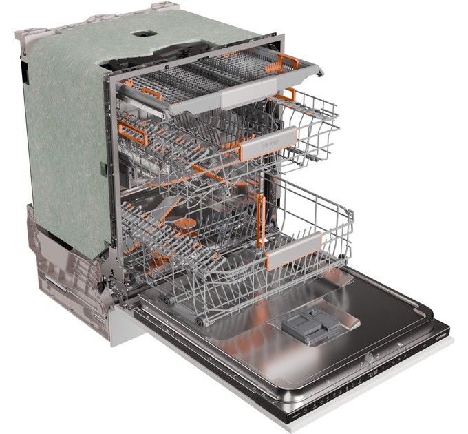 Посудомоечная машина Gorenje встраиваемая, 16компл., A+++, 60см, инвертор, Wi-Fi, AquaStop, сенсорное упр, 3 корзины, белый