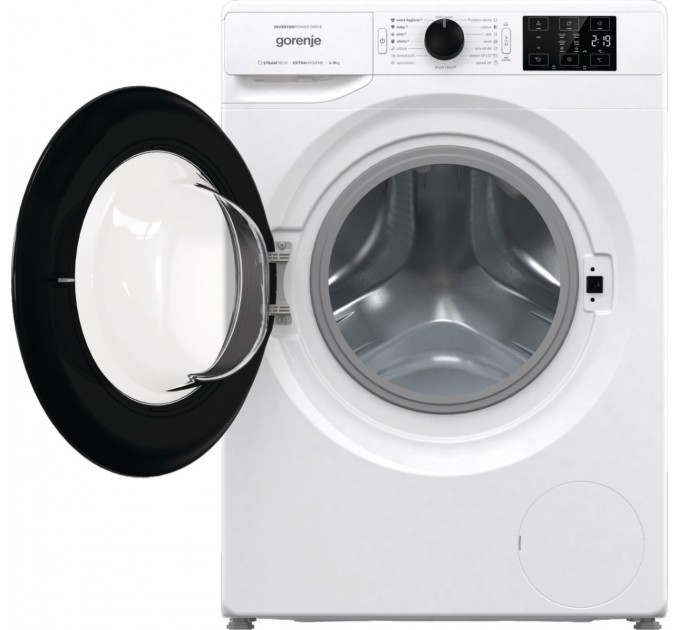 Стиральная машина Gorenje фронтальная, 9кг, 1400, A+++, 60см, дисплей, пар, инвертор, белый