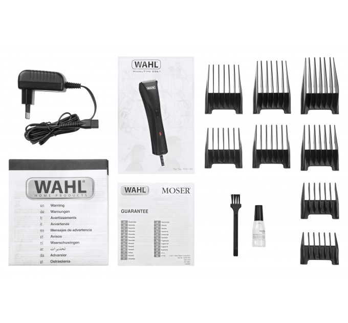 Машинка для стрижки WAHL Hybrid Clipper, от сети, вибрационный мотор, насадок-8, сталь, черный