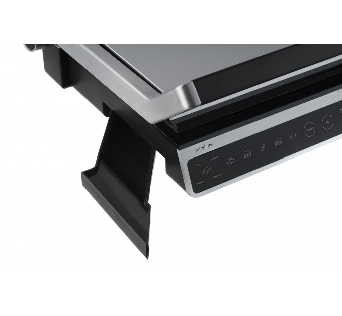 Гриль ARDESTO прижимний 2000Вт, темп. режимів-6, з`ємні пластини, розкриття на 180°, сріблястий