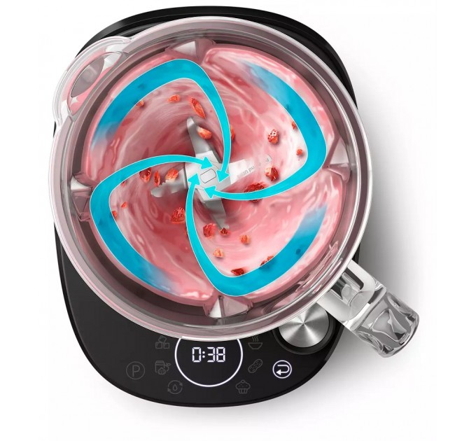 Блендер PHILIPS стационарный 1500Вт, чаша-2000мл, стекло, черный