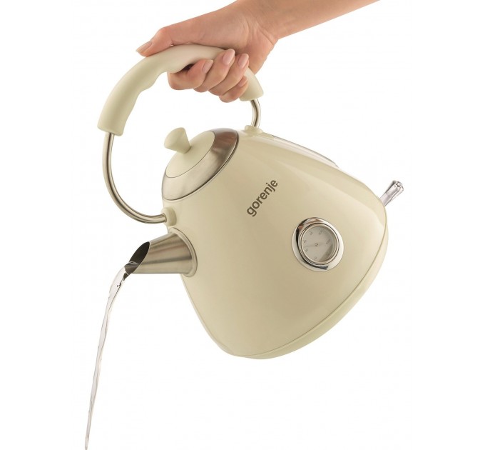 Электрочайник Gorenje 1.7л, пластик, бежевый