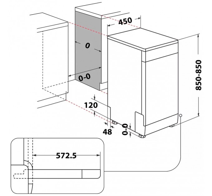 Посудомоечная машина Indesit, 10компл., A+, 45см, белый