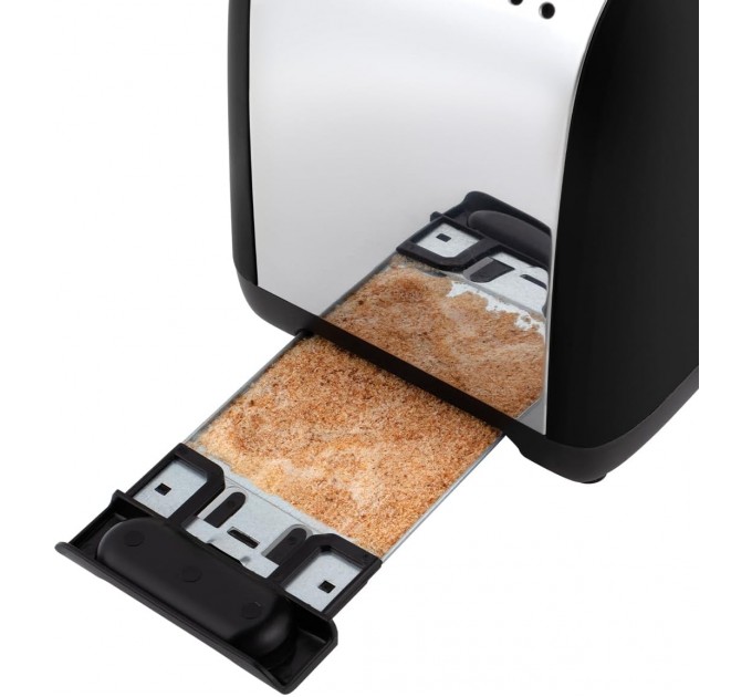 Тостер Russell Hobbs Colours Plus 1600Вт, подогрев, разморозка, металл, черный