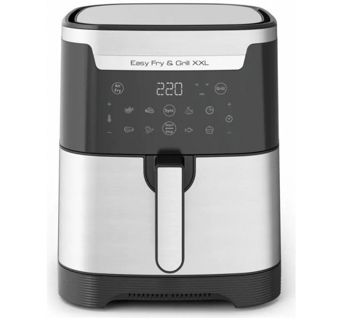 Мультипіч Tefal EasyFry&Grill XXL, 1830Вт, чаша-6.5л, сенсорне керув., 8 програм, пластик, чорно-сірий