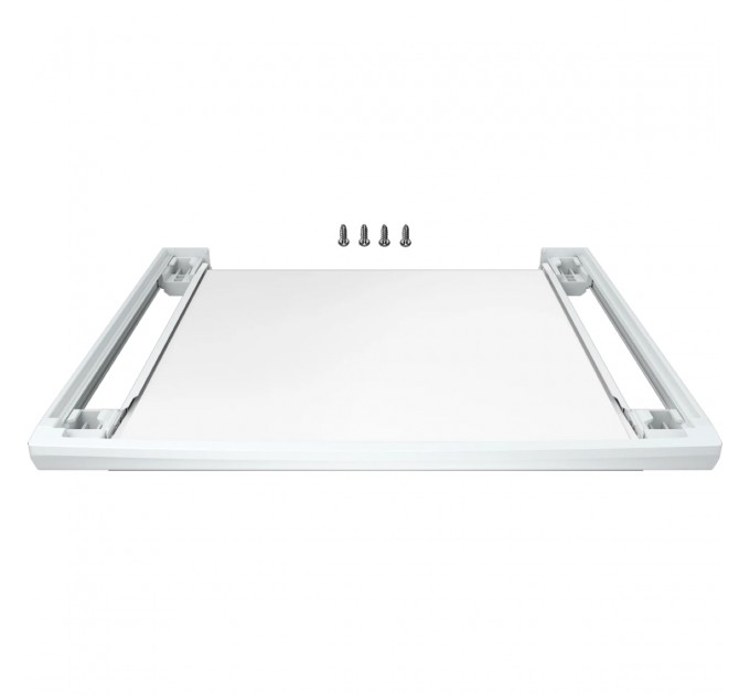 Комплект монтажный Siemens для соединения стиральной машины с сушильной машиной, выдвижная полка, белы