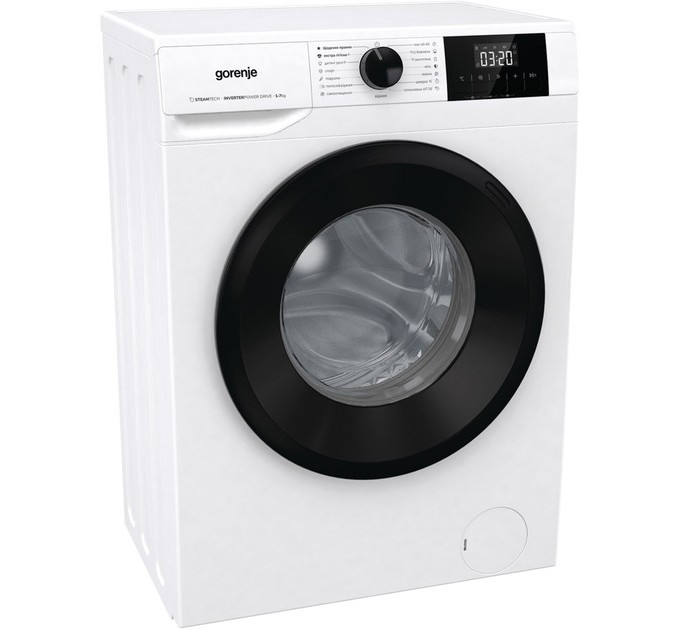 Пральна машина Gorenje фронтальна, 7кг, 1200, A++, 43.5см, дисплей, пар, інвертор, білий