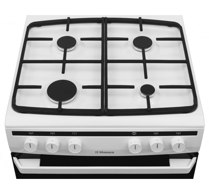 Плита Hansa комбінована, 60х60см, 62л, чавун, газ контр., білий