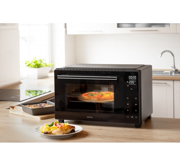 Печь электрическая Sencor SEO, 35л, 1700Вт, сенс., гриль, черная