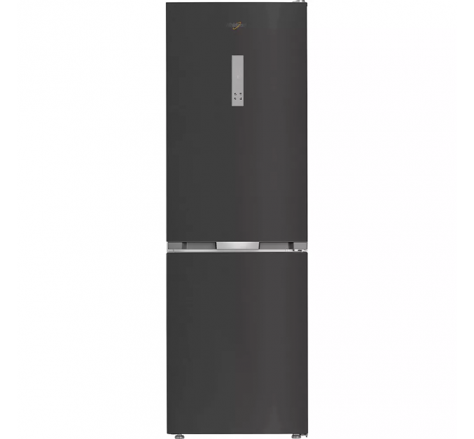 Холодильник Whirlpool с нижн. мороз., 186.5x60х66.3, холод.отд.-210л, мороз.отд.-104л, 2дв., А++, NF, дисплей, инв., зона нулевая, серый