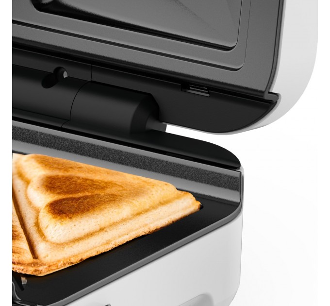 Мультимейкер Tefal Snack XL 850Вт, тефлон, 3 пластины, корпус-пластик, бело-черный