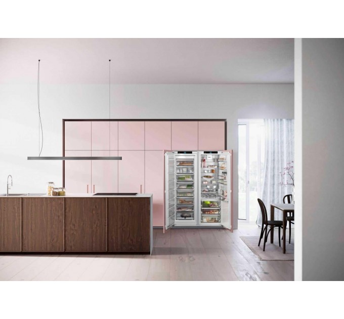 Холодильник Liebherr вбудований SBS, 177x111.8х54.6, холод.відд.-291л, мороз.відд.-209л, 2дв., F, NF, диспл внутр., білий