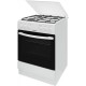 Плита Hansa комбинированная, 62л, 50x60см, конвекция, чугун, белый