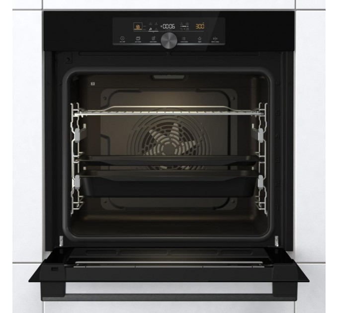Духовой шкаф Gorenje электрический, 77л, A+, пар, дисплей, IconTouch, черный
