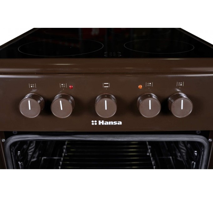 Плита Hansa електрична склокерамічна, 50х60см, 68л, коричневий