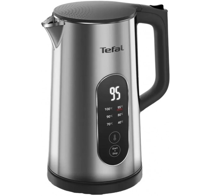 Электрочайник Tefal Selection 1.7л, с двойными стенками, 6 темп.реж, сенс. управл., серый