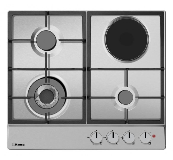 Варильна поверхня Hansa комбінована (3 газ + 1 електро), 59см, нерж