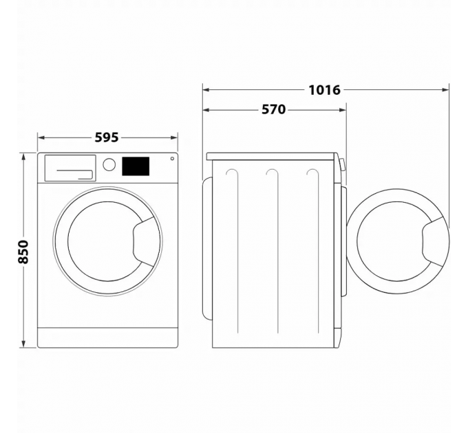 Стирально-сушильная машина Whirlpool фронтальная, 8(6)кг, 1400, A, 60см, дисплей, пар, инвертор, белый