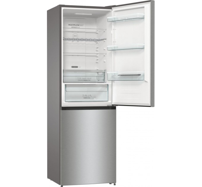 Холодильник з нижн. мороз. камерою Gorenje, 185х60х60см, 2 двері,203(99)л, А++, Total NF, Зона св-ті, Зовн. Диспл, нерж