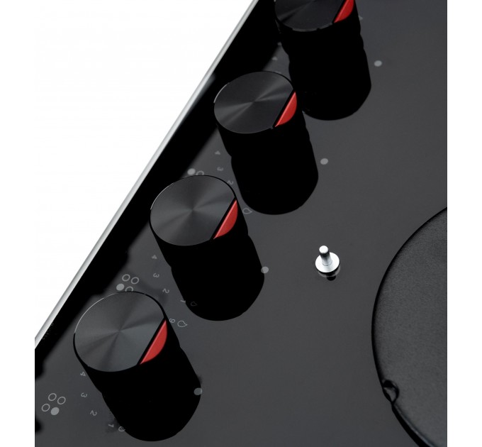 Варочная поверхность Hansa газ на стекле, 59см, чугун, черный