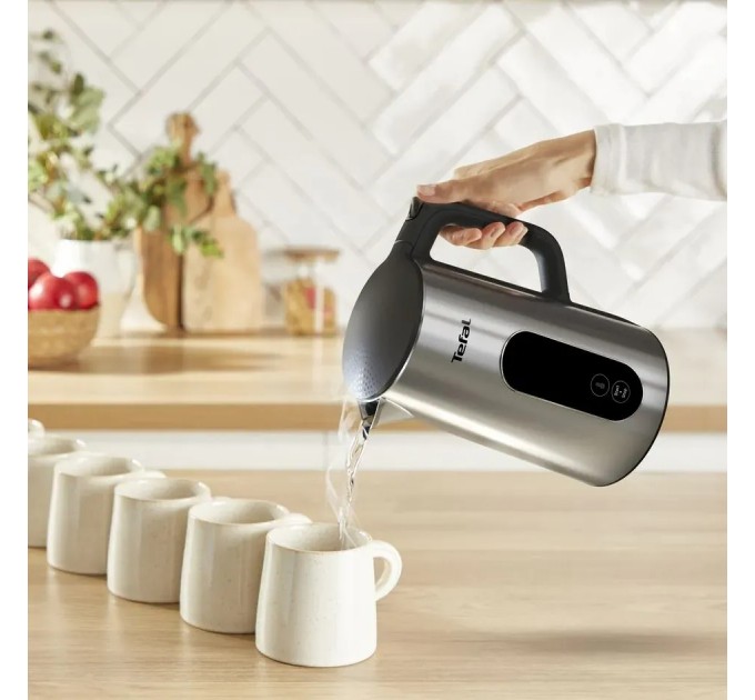 Электрочайник Tefal Selection 1.7л, с двойными стенками, 6 темп.реж, сенс. управл., серый