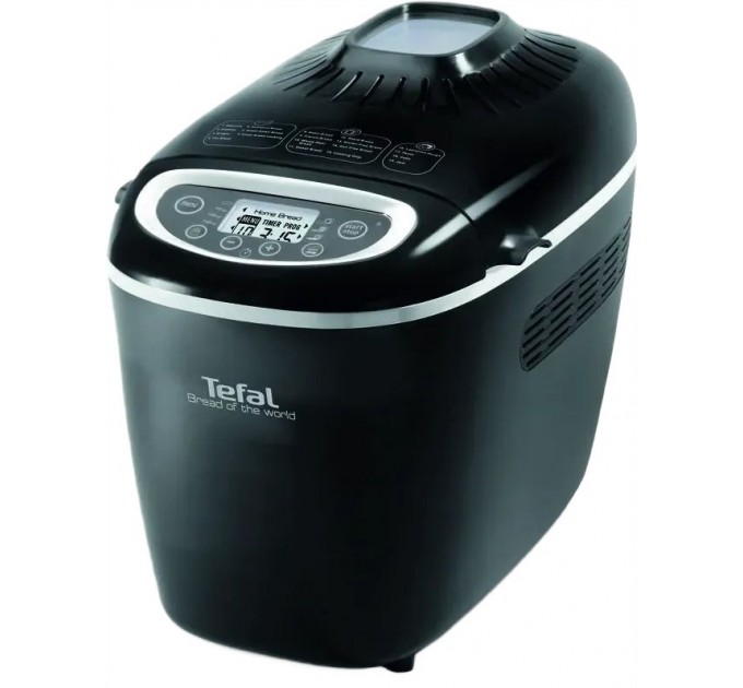 Хлебопечка Tefal Bread of the World 1600Вт, программ-19, макс.вес -1,5кг, форма-квадрат, пластик, черный