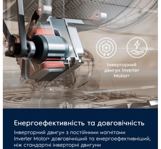 Стиральная машина Electrolux фронтальная, 7кг, 1200, A, 48см, дисплей, инвертор, серебристый