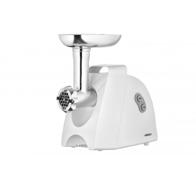 Мясорубка ARDESTO, 1900Вт, 1.8кг/мин, 3 решетки, насадка для колбас, кеббе, 4 терки, пластик, белый
