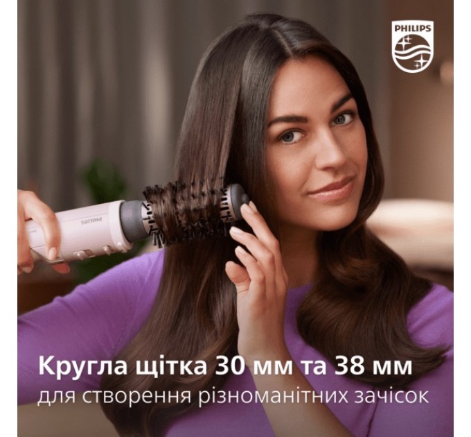Фен-щітка Philips 7000 Series, 1000Вт, 3 режими, іоніз-я, оберт., кераміка, турмалін, рожевий