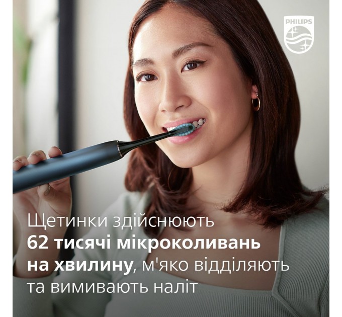 Щетка зубная электр. Philips Sonicare DiamondClean 9000 Series, 62т. колеб/мин, насадок-1, футляр, Bluetooth, черный