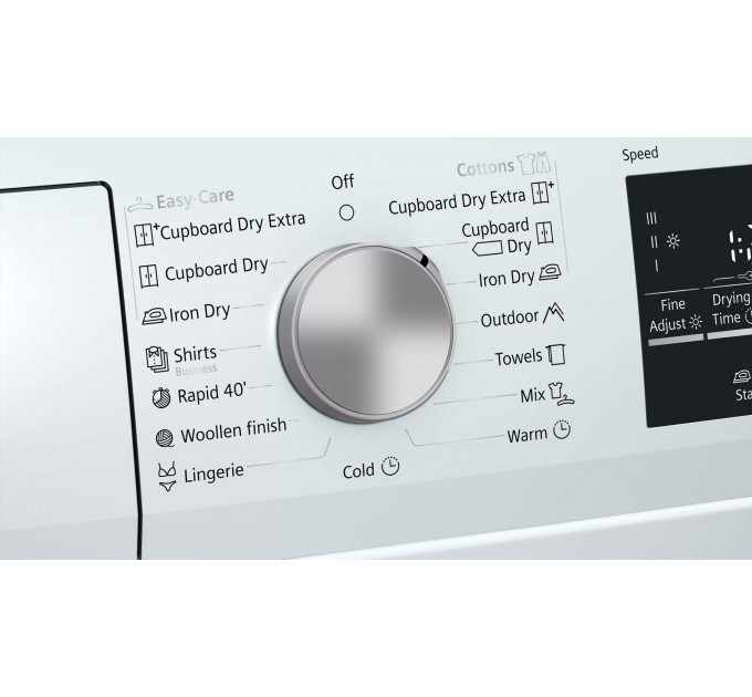 Сушильная машина Siemens тепловой насос, 8кг, A++, 60см, дисплей, белый