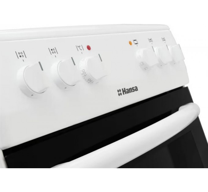 Плита Hansa комбинированная, 62л, 50x60см, конвекция, чугун, белый