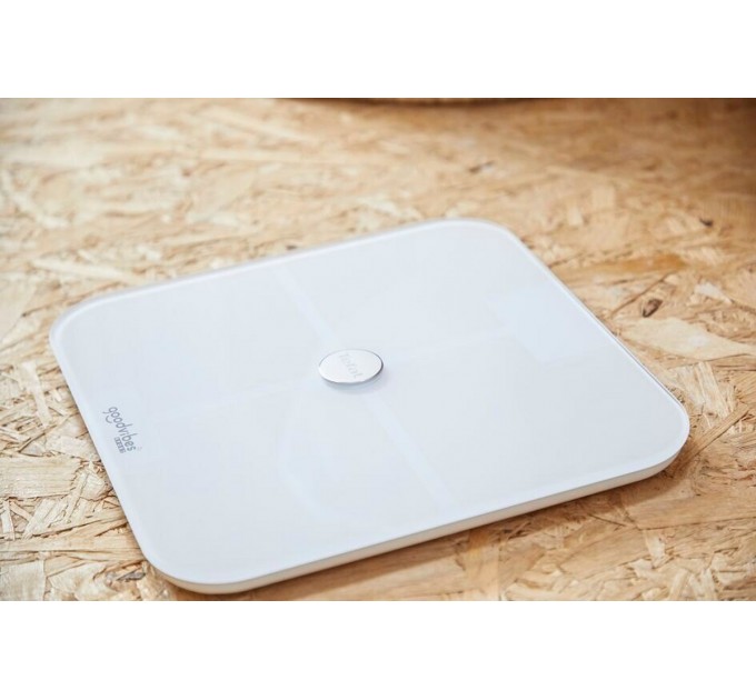 Ваги Tefal підлогові Goodvibes Sport, 180кг, Bluetooth, 4xAAA в комплекті, скло, білий